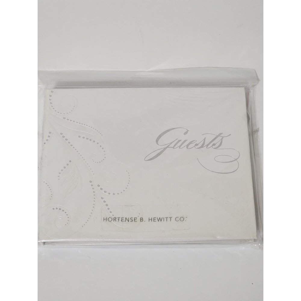 Hortense B. Hewitt Co. Swirl Dots White Wedding Guest Book